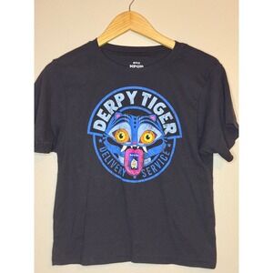 Netflix K-Pop‎ Demon Hunters Derpy Tiger Delivery Service Black Graphic Tee XL